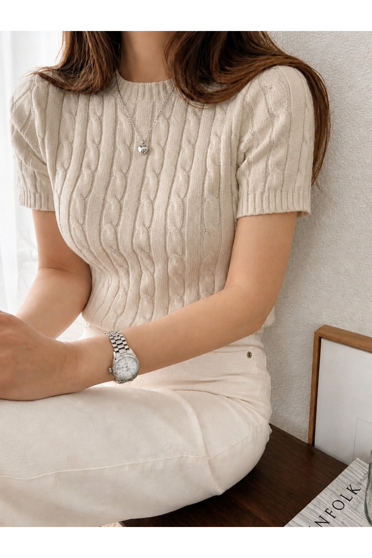 Gülce moda Kadın Basic Kısa Kol Yazlık Triko Bluz Tşört