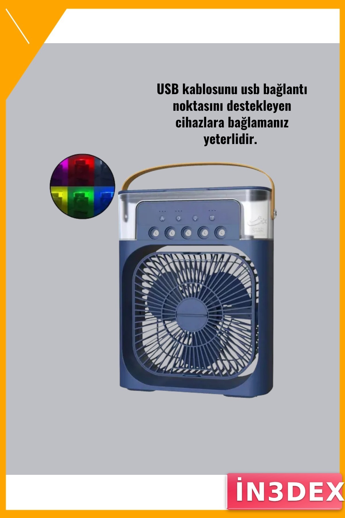 Sessiz Turbo Masaüstü Fan Ayarlanabilir Hız ve Yön