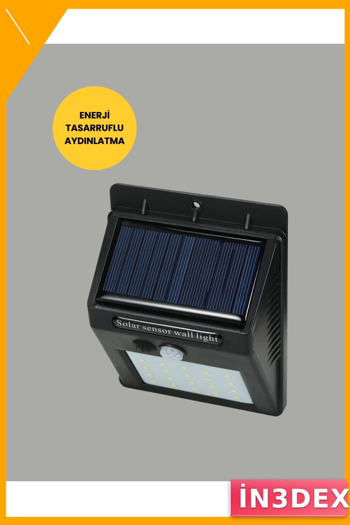20 LED Güneş Enerjili Hareket Sensörlü Bahçe Lambası