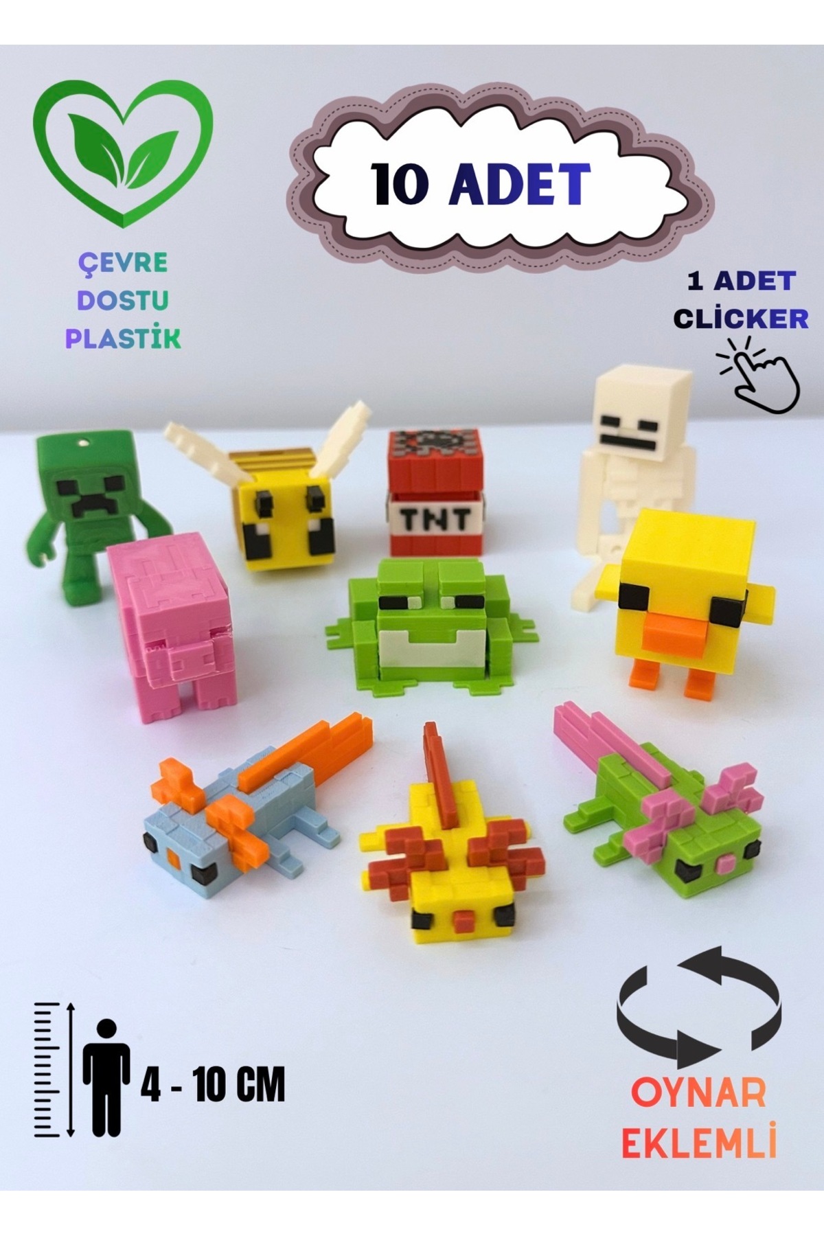 You Toys Minecraft 10 lu Figür Seti / Hediyelik Oyuncak Figür Seti
