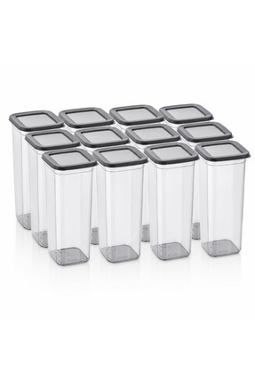 SOFRİVA 12 Parça 1900 ml Şeffaf Saklama Kabı Seti - Üst Üste İstiflenebilir, ...