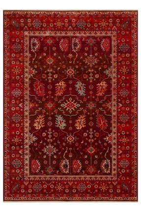 Neşem Halı Boutique EKO HALI Pietra PTA 24 Red Sıcak Renk Tonlarını Etnik Des...