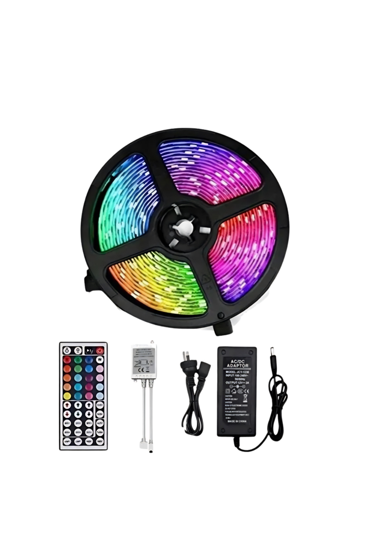 RGB LED Şerit Işık 5m Uzaktan Kumandalı Çok Renkli Dekoratif Aydınlatma