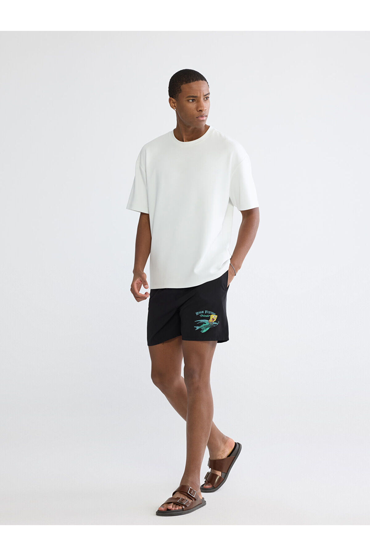 LC Waikiki Timeless Clothing & Timeless Choices Spongebob Squarepants Printed Men's Swim Shorts