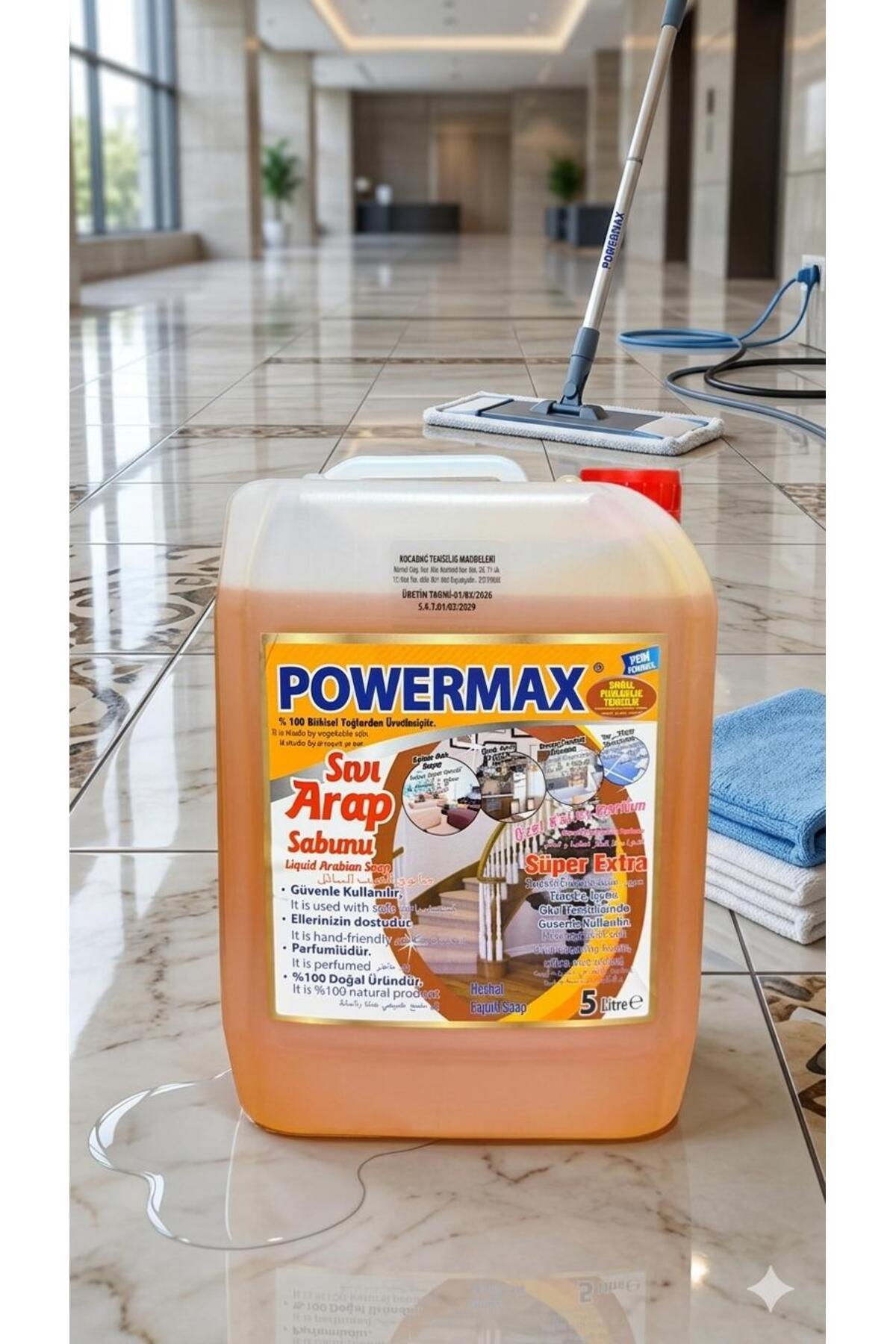 powermax SIVI ARAP SABUNU 5 LT - DOĞAL ÖZLÜ ÇOK AMAÇLI TEMİZLEYİCİ
