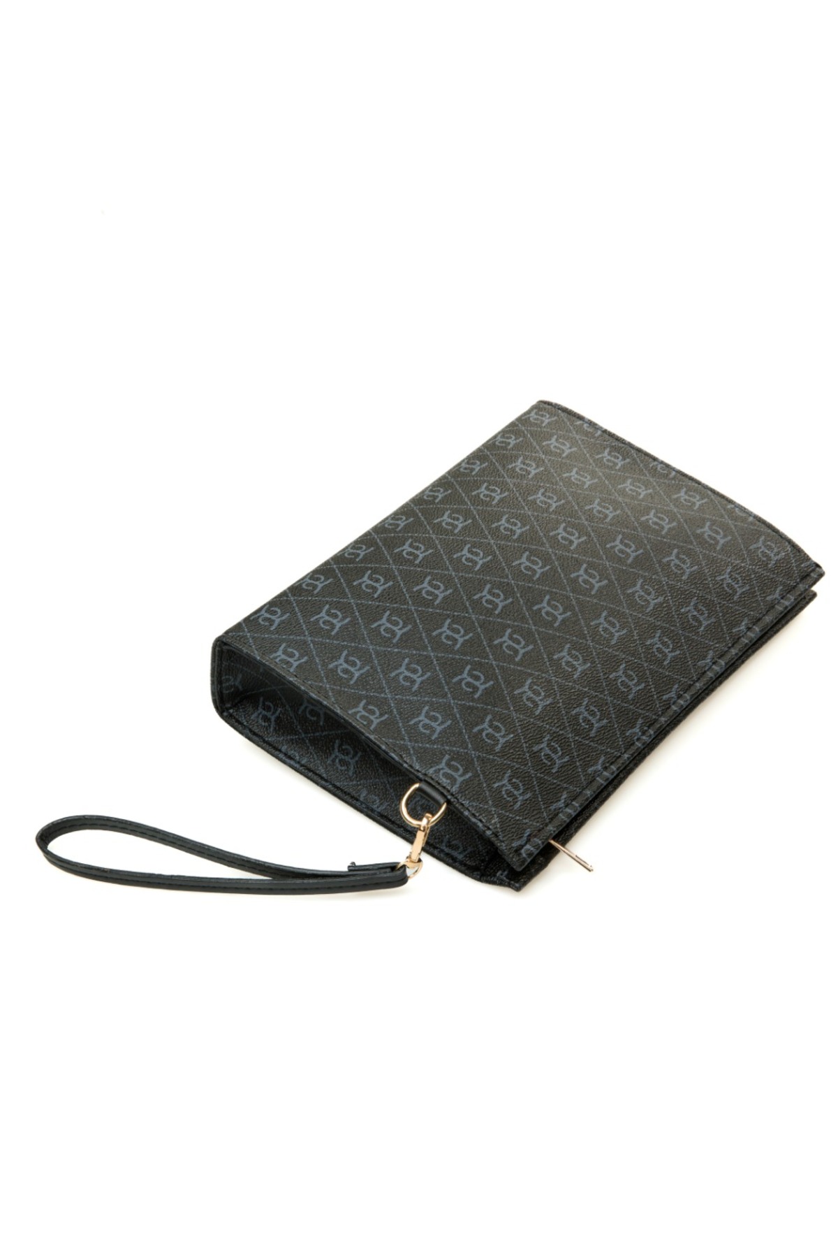 MUBO Kadın Monogram Desenli Portföy El Çantası ve Bileklikli Clutch görsel 6