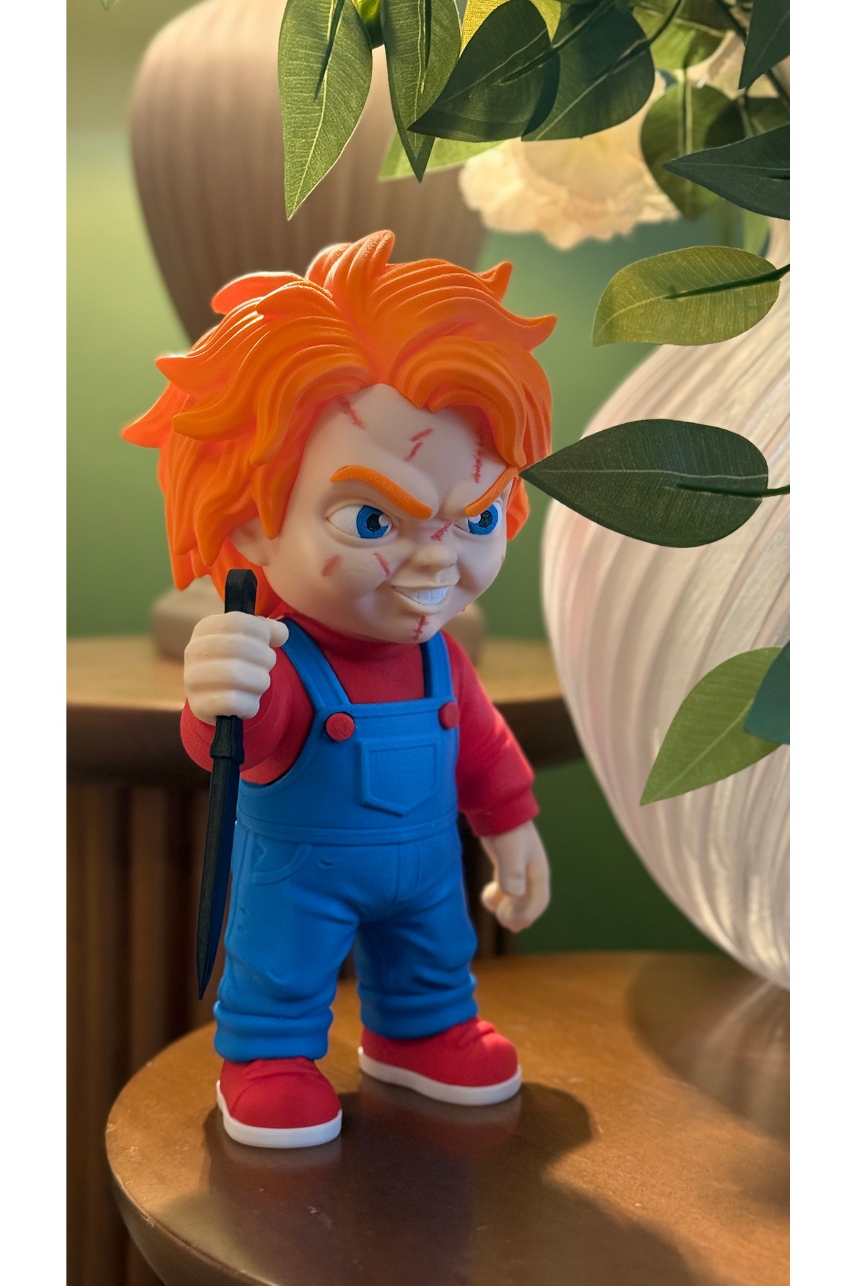 printlabtr Chucky Figür Dekoratif Koleksiyon Biblosu 25 cm – Korku