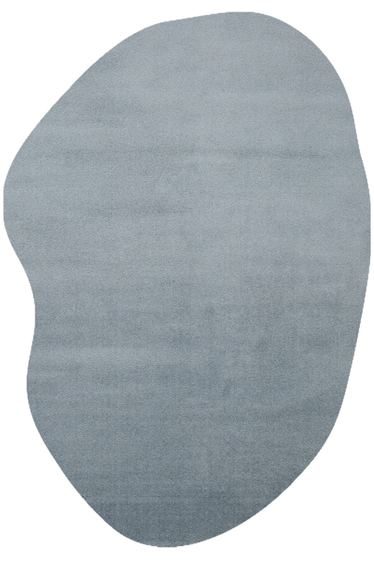 Puffy Blue Thick Amorphous Soft Plush Asymmetrical Design Oval Entrance Children's Bedroom Rug