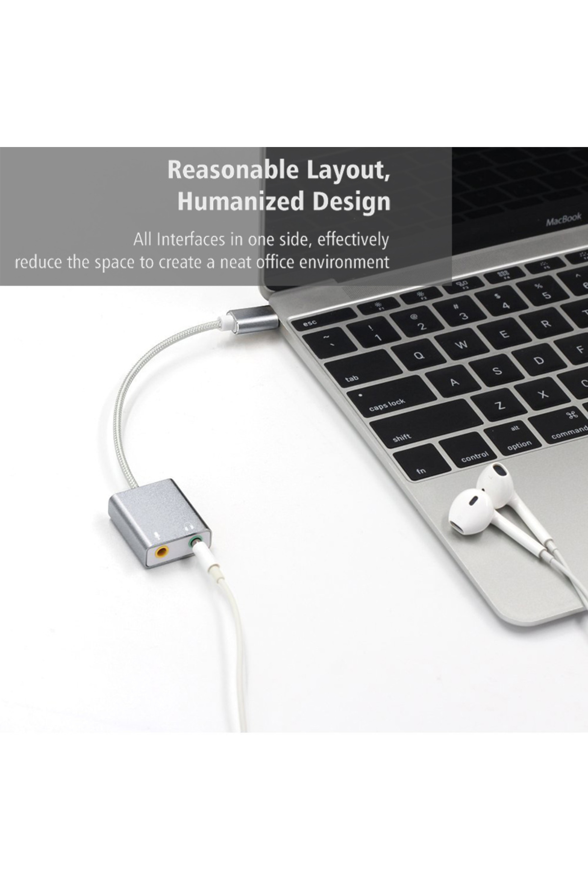 Type-C To 3.5mm Jack Çevirici USB-C To Kulaklık Mikrofon Ses Kartı Adaptör Notebook PC Dönüştürücü