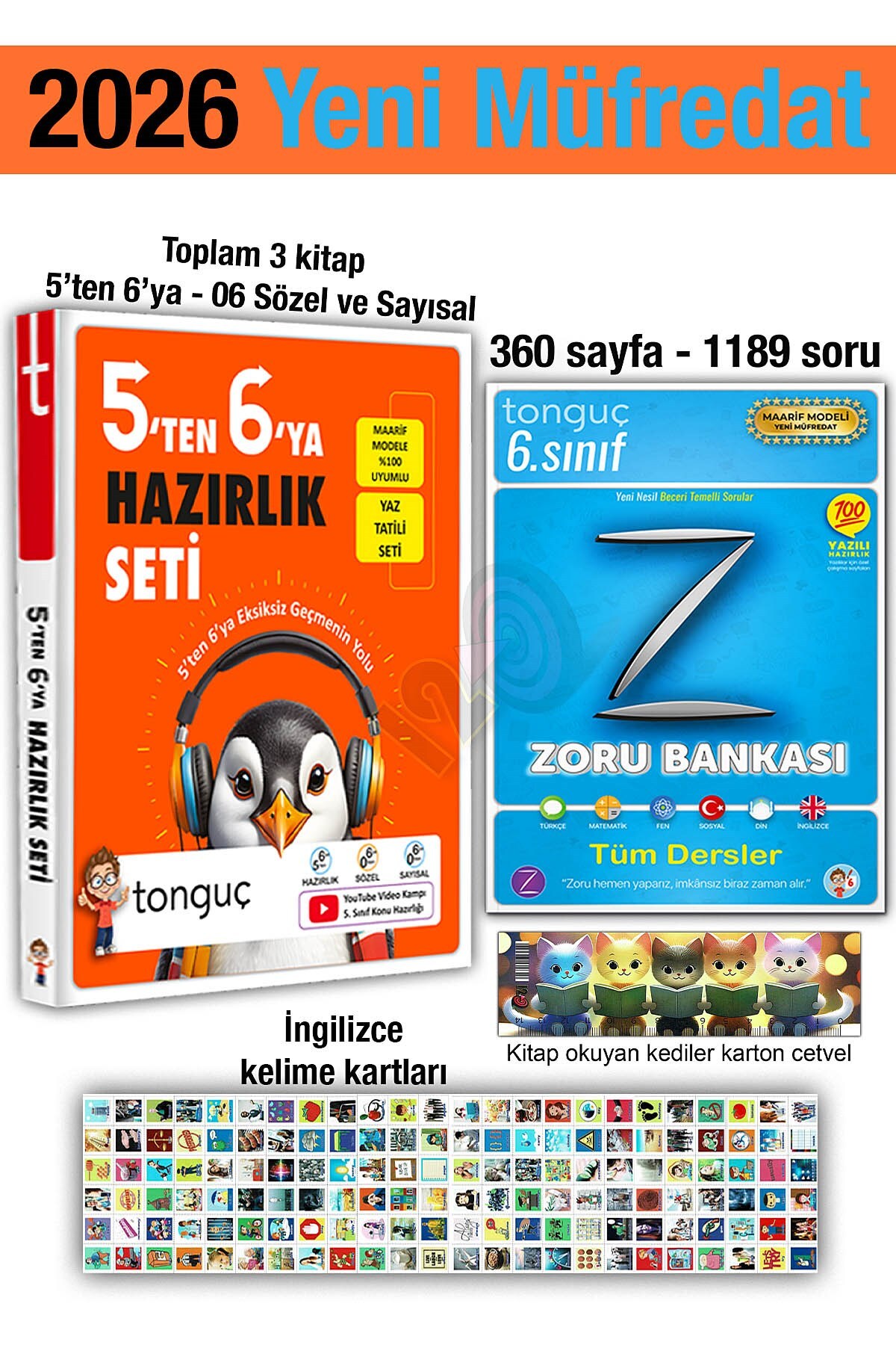 Tonguç Yayınları 5'ten 6'ya Hazırlık Seti 2026 4 Kitap Yaz Tatili