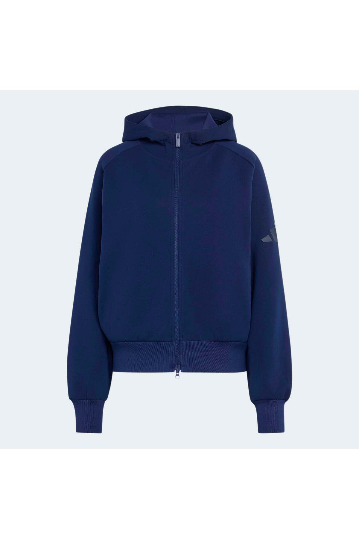 adidas W Sl Fz Hd Kadın Spor Sweatshirt KR2747 görsel 4
