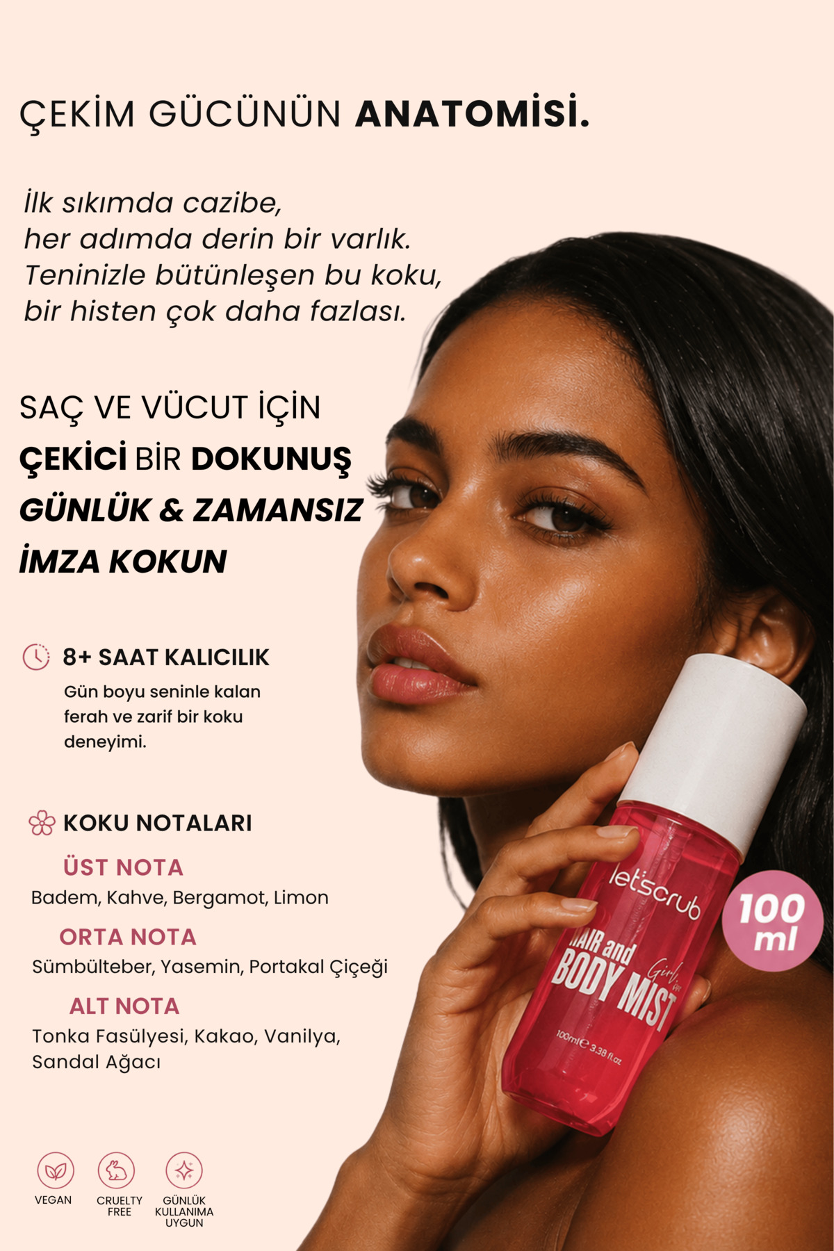 Girl in Love Saç ve Vücut Misti + Vücut Peelingi + Duş Jeli Seti | SLS ve Paraben İçermez — girlinlove-set — تصویر 4 از 8