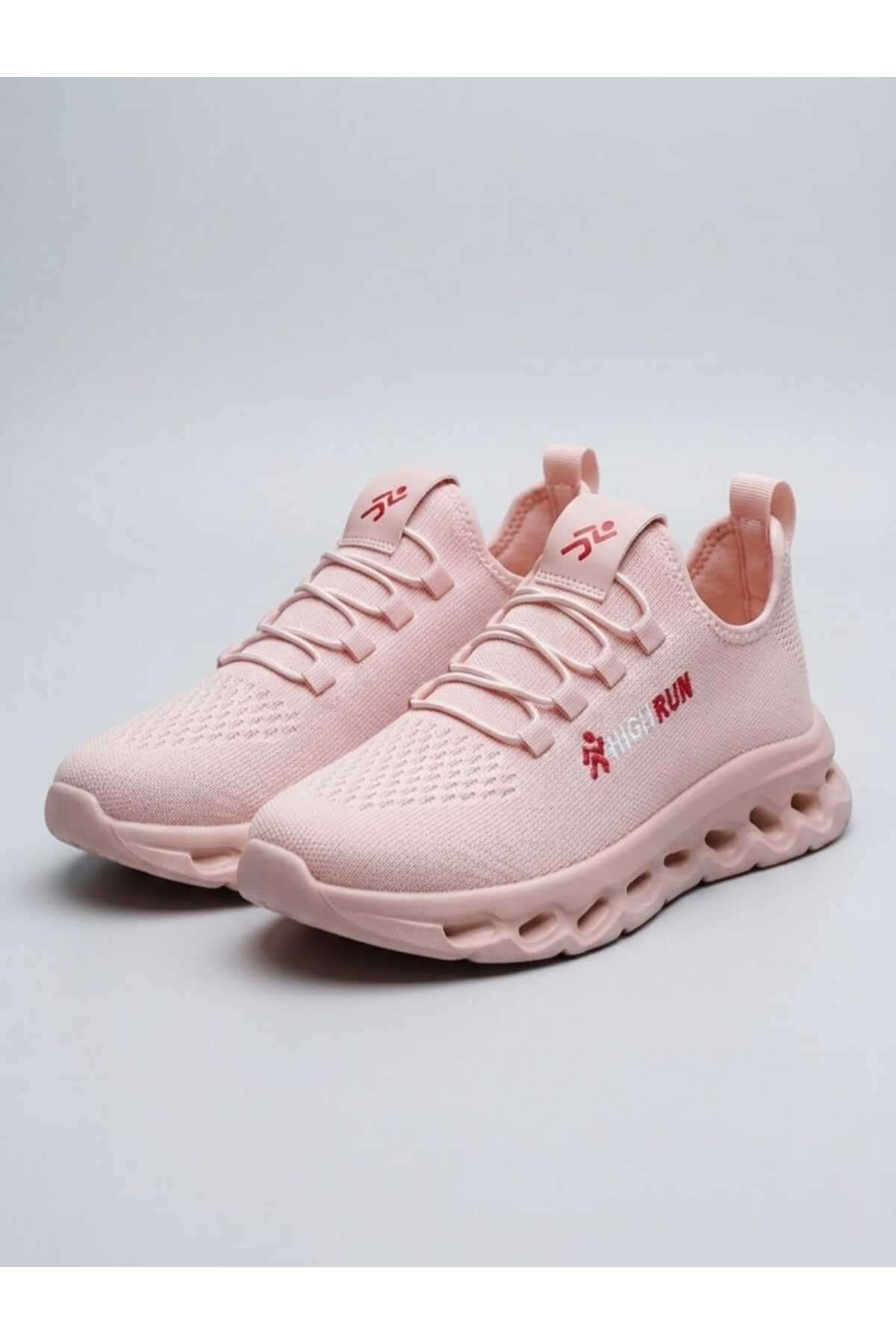 HİGHRUN Women's Mesh Detailed Sports Shoes with Soft Soles