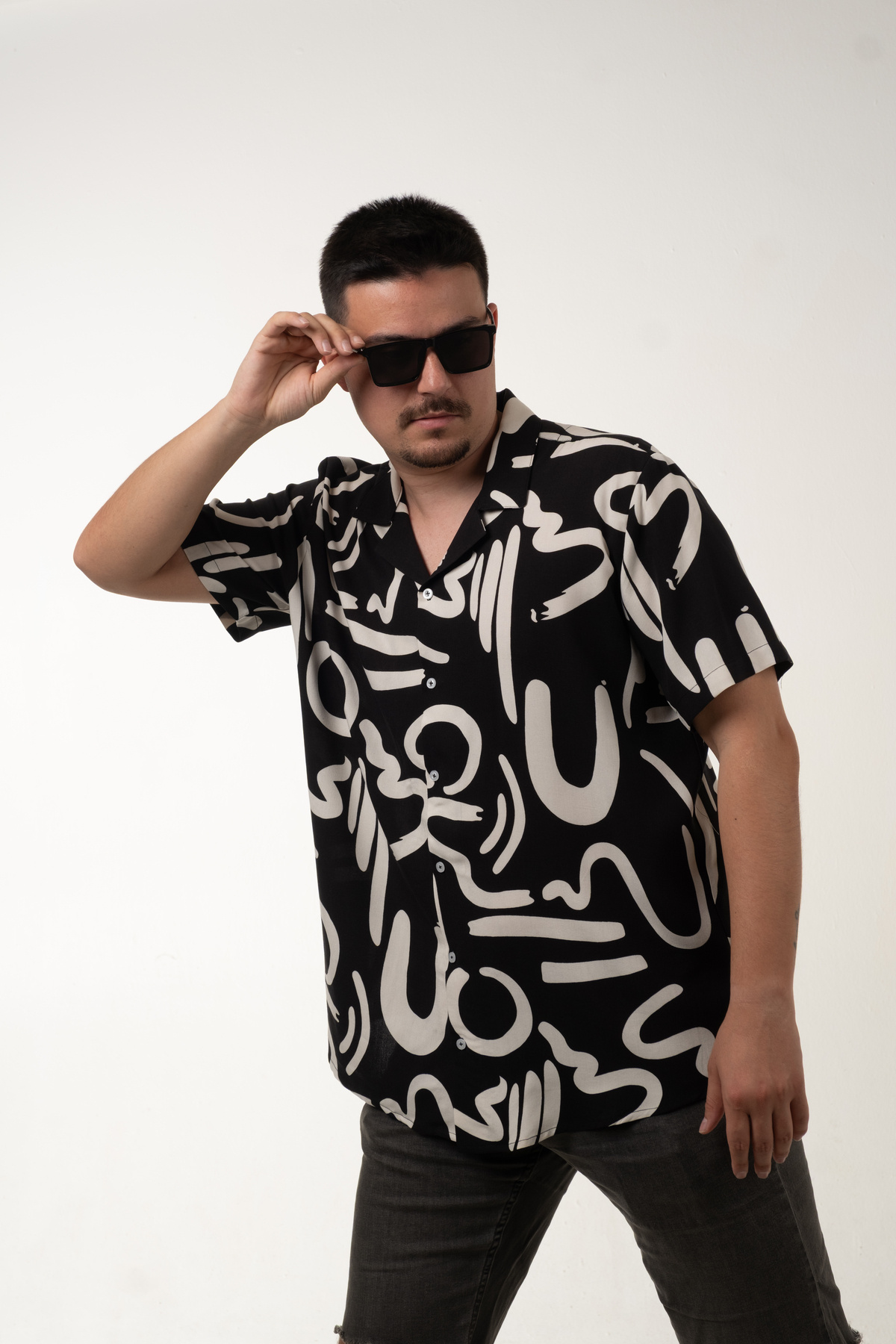 SÖR BÜLEND Erkek Büyük Beden Hawaii Kısa Kollu Yazlık Gömlek