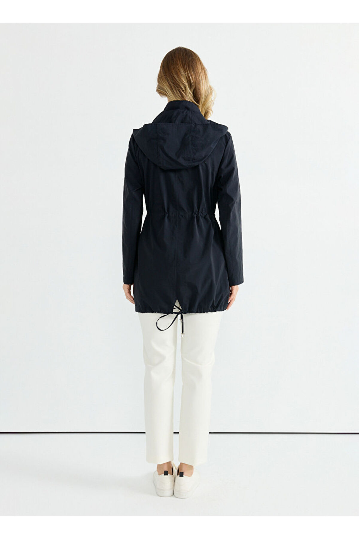 Selen Lacivert Kadın Trençkot 26YSL9578 görsel 4