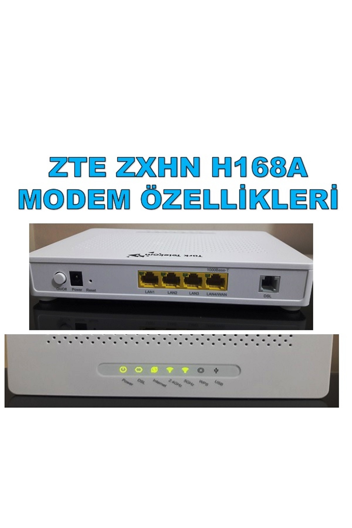 ZTE ZXHN H168A 4 Port 1200 Mbps 5GHz VDSL2 Modem Refrubished