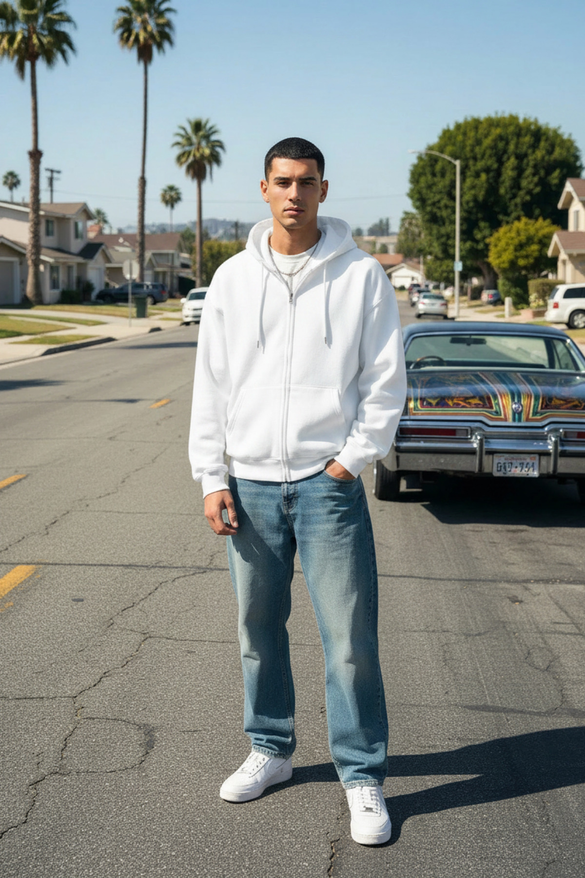 Runades 3 Iplık Erkek Fermuarlı Kapşonlu Sweatshirt Hırka görsel 2