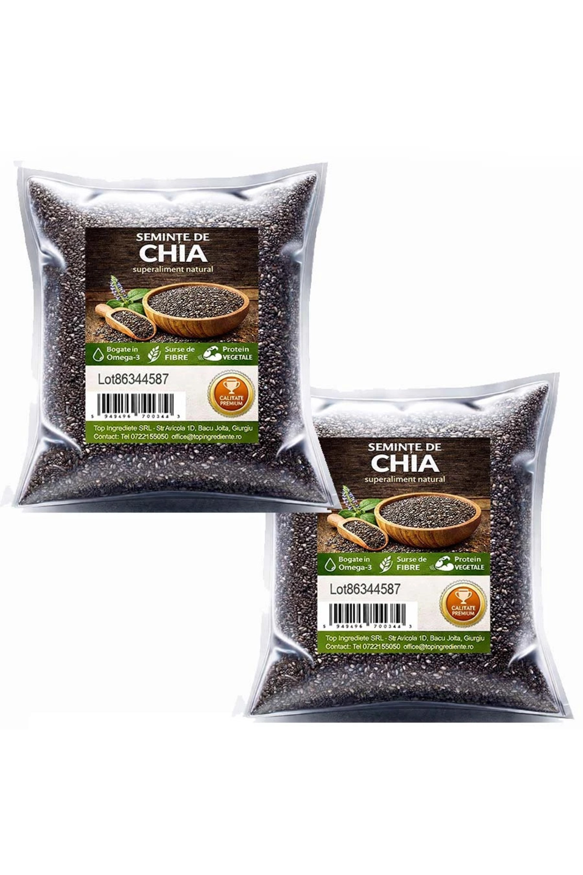 Top Ingrediente Чиа семена, опаковка 2 х 1 кг