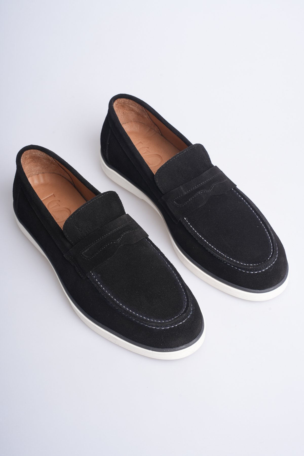 Fame Step Hakiki Deri Erkek Loafer Ayakkabı Siyah Süet Günlük Rahat Casual Mokasen Siena görsel 6