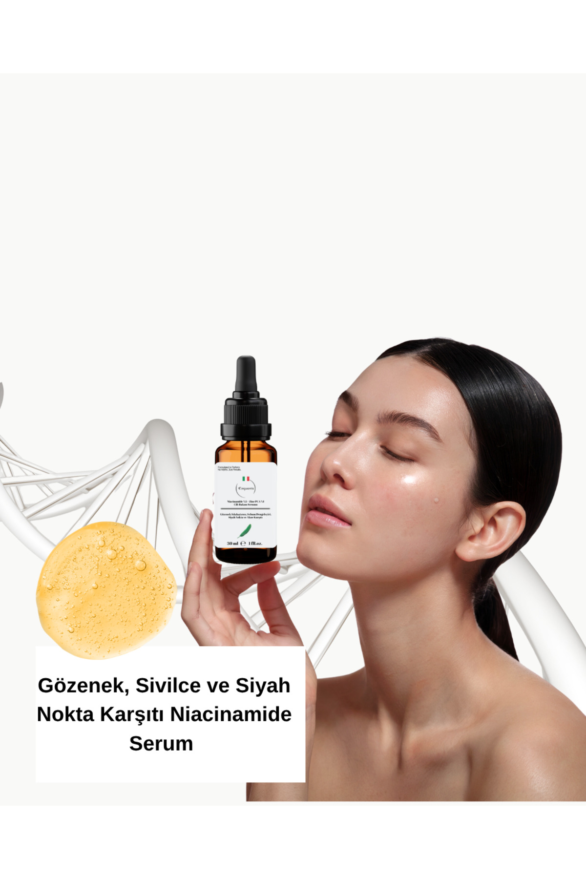 سرم آلفا آربوتین + سرم AHA BHA + نیاسینامید - ضد لک، سفت کننده منافذ، رنگ پوست در شب - cınq3lü — تصویر 7 از 7