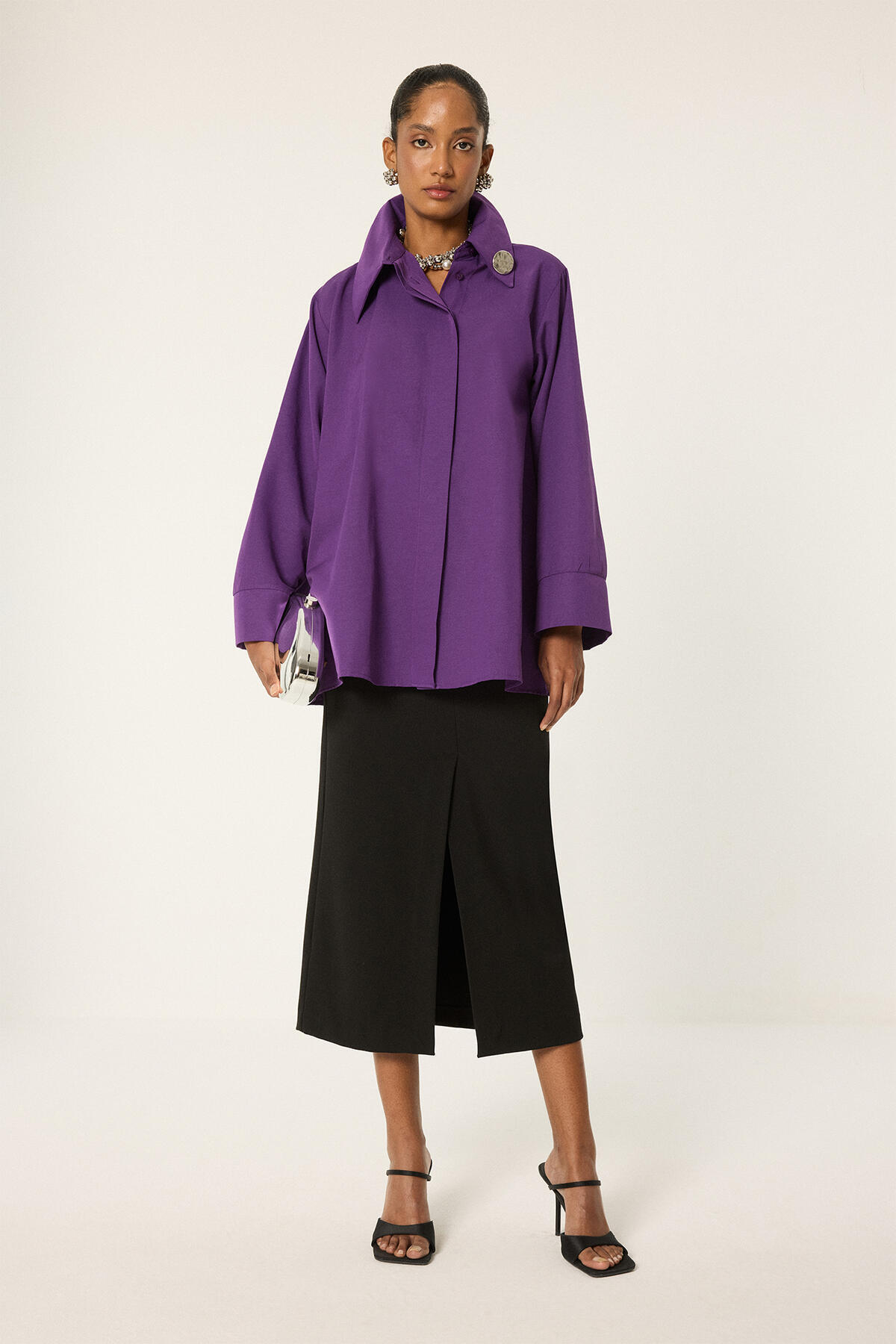 Touche Prive Asymmetric Poplin Shirt