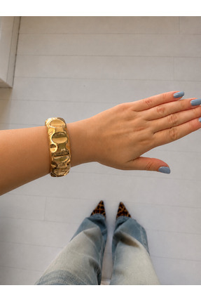 HAKİ Luna Wave Gold Kelepçe Bileklik