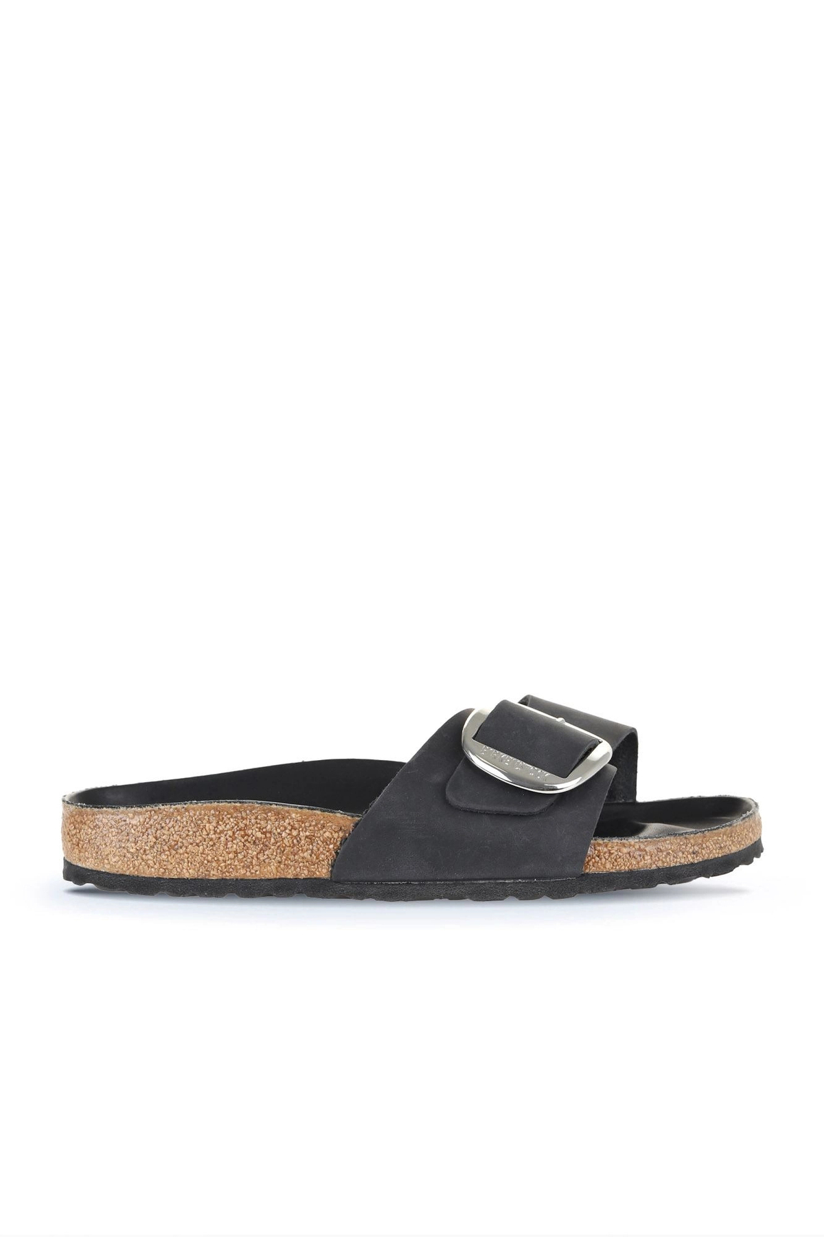 دمپایی زنانه مشکی مادرید سگک بزرگ بیرکن استاک دمپایی Birkenstock