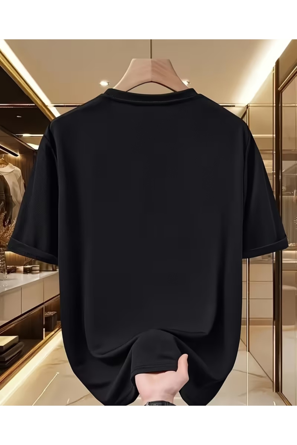 ORVIO Group Erkek Baskılı Tişört, Modern Grafik Desenli Bisiklet Yaka Günlük T-Shirt görsel 2