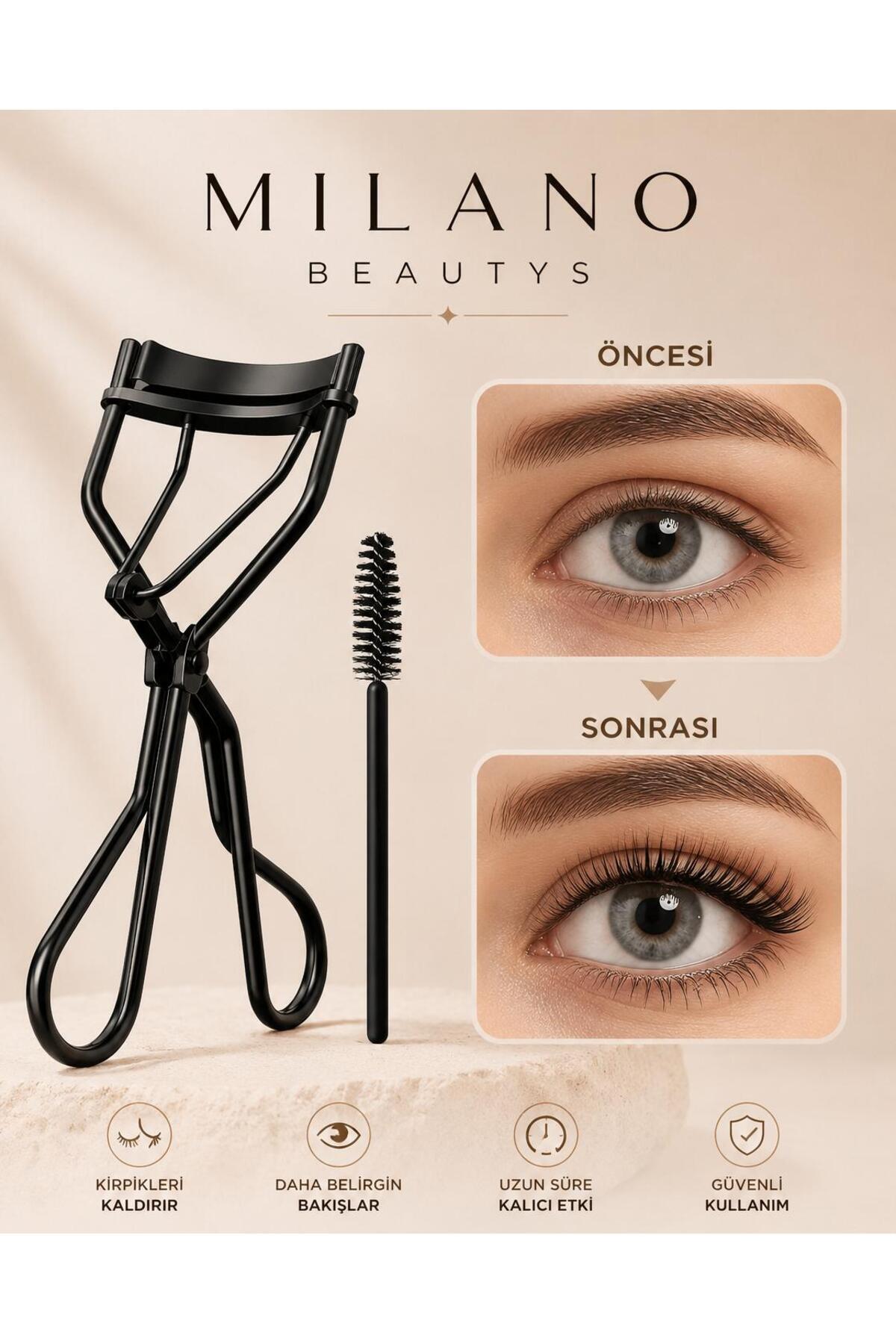 Kirpik Set, Güzel Kirpik Tarağı,6 RENKLİ Silikon Pedi ve Maskara Fırçası — مشکی MLN00037 — تصویر 3 از 3