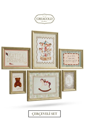 CREAGOLDMİNİ Petit Carrousel Çocuk Odası Tablo Seti