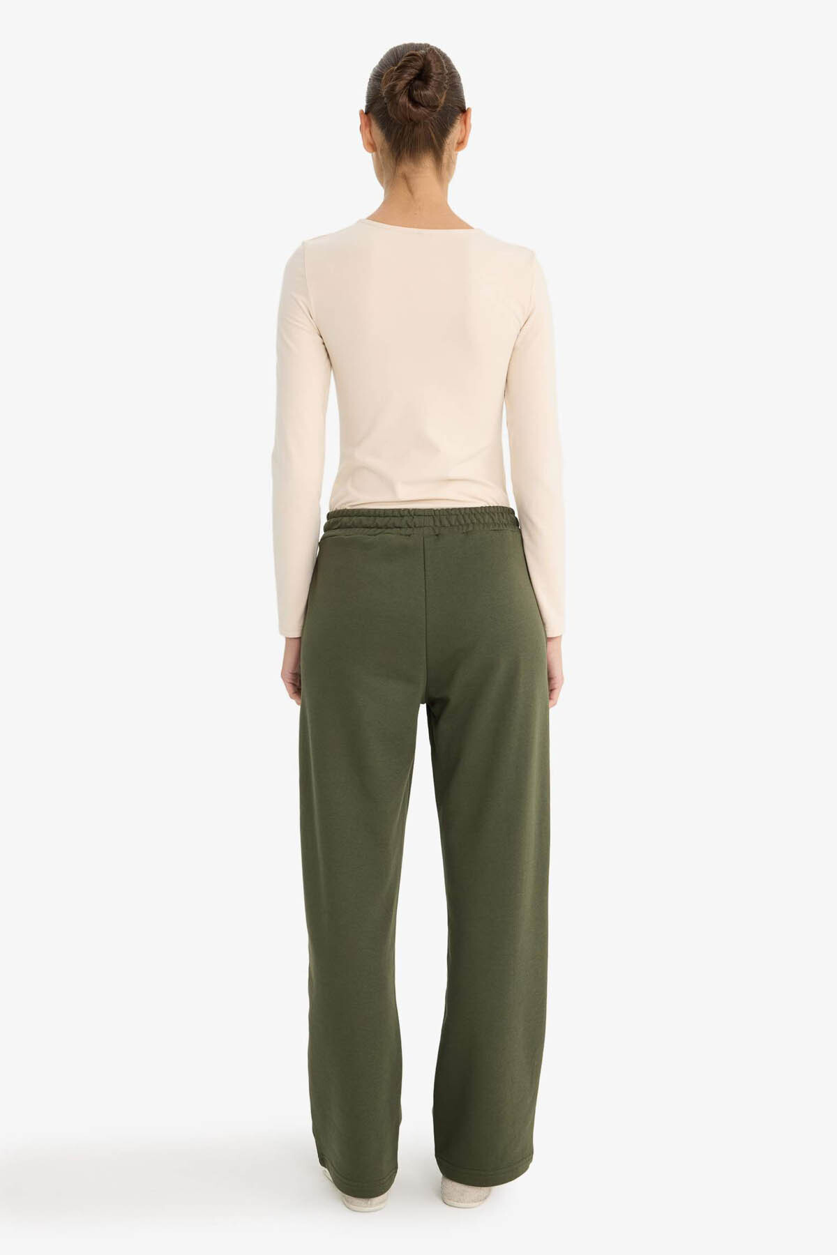 DeFacto Straight Fit Beli Lastikli Basıc Cepli Eşofman Altı F7143AX25AU görsel 6