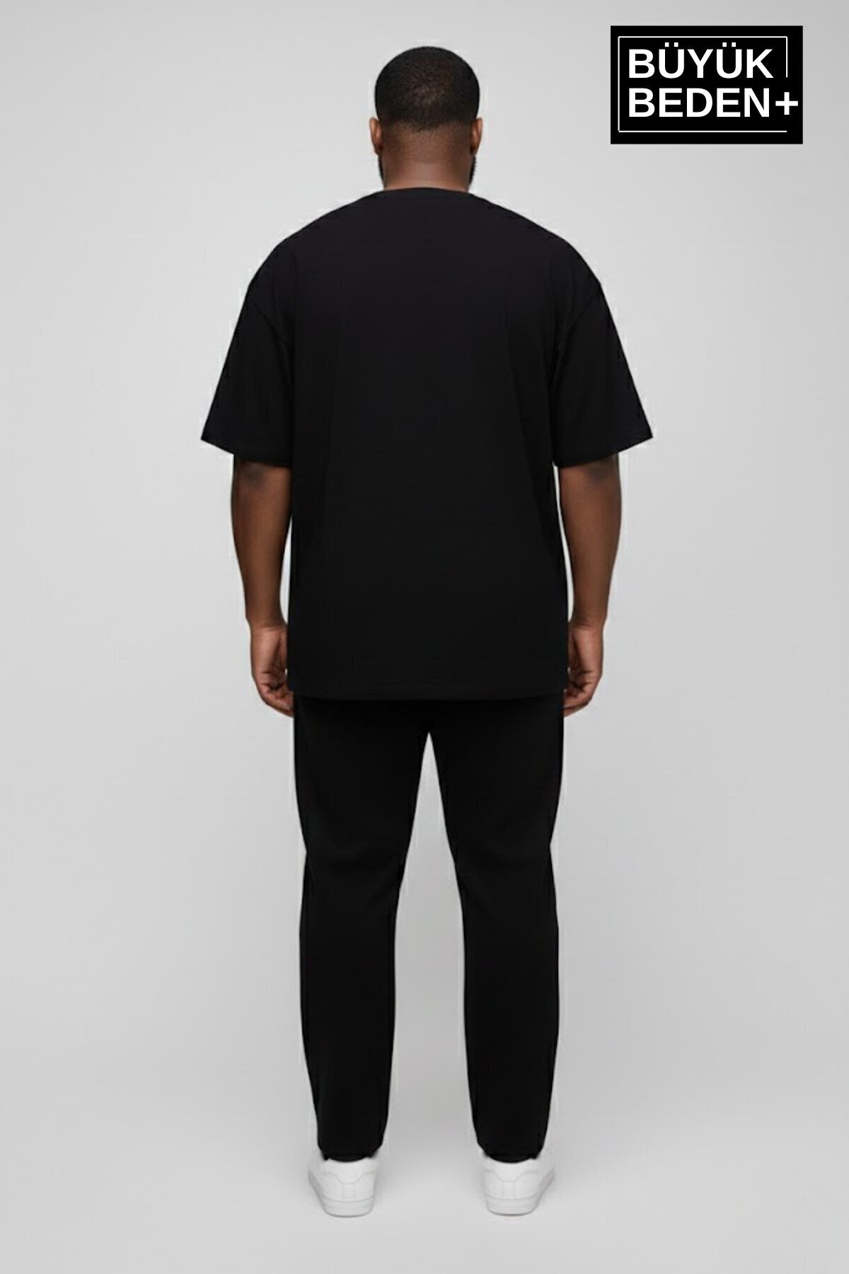 Superlife Büyük Beden Erkek Basic Tişört, Pamuklu Düz T-Shirt 3XL-6XL SPR26BTS510 görsel 4