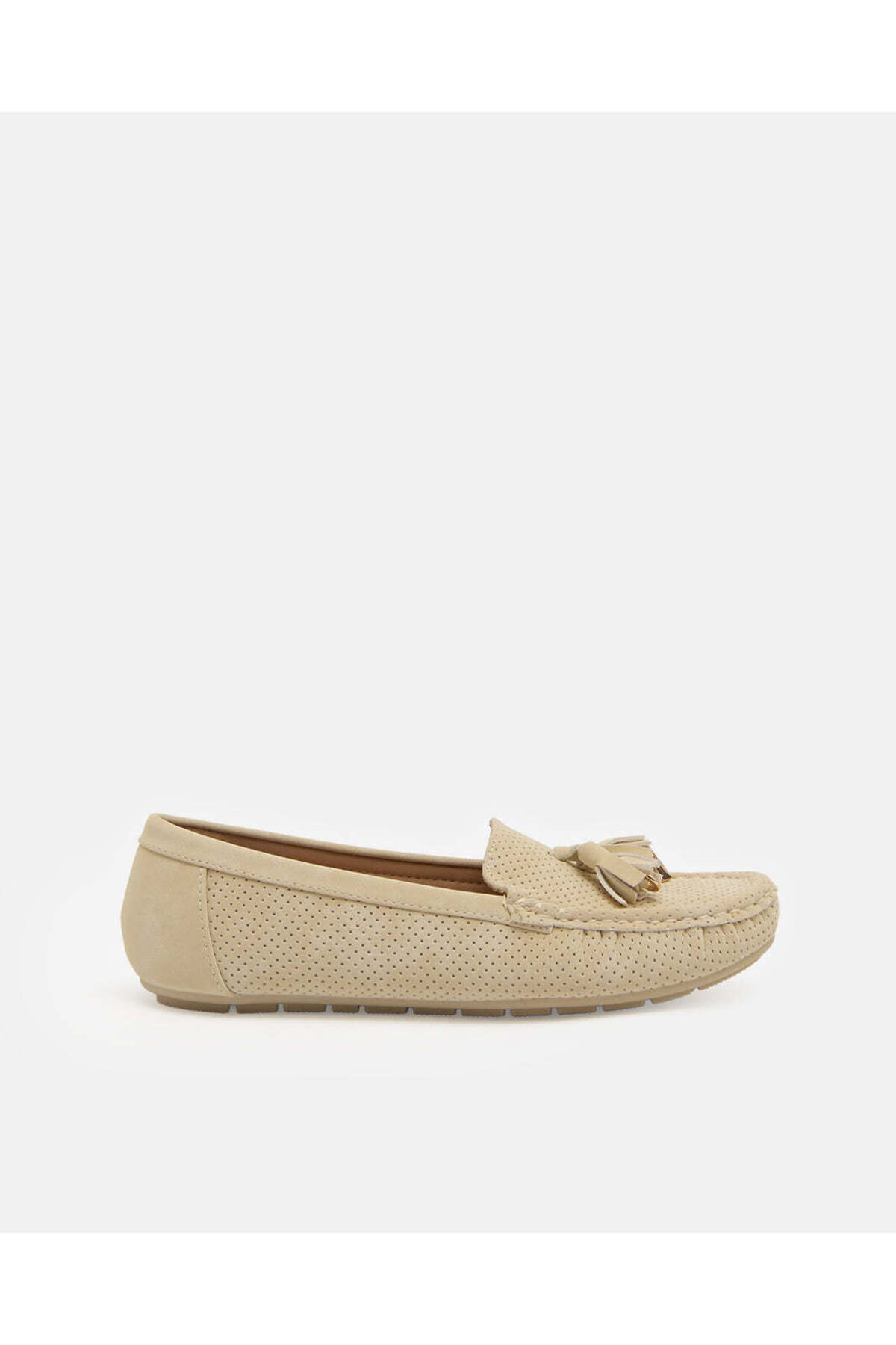 REDTAG Women Beige Textured Moccasins