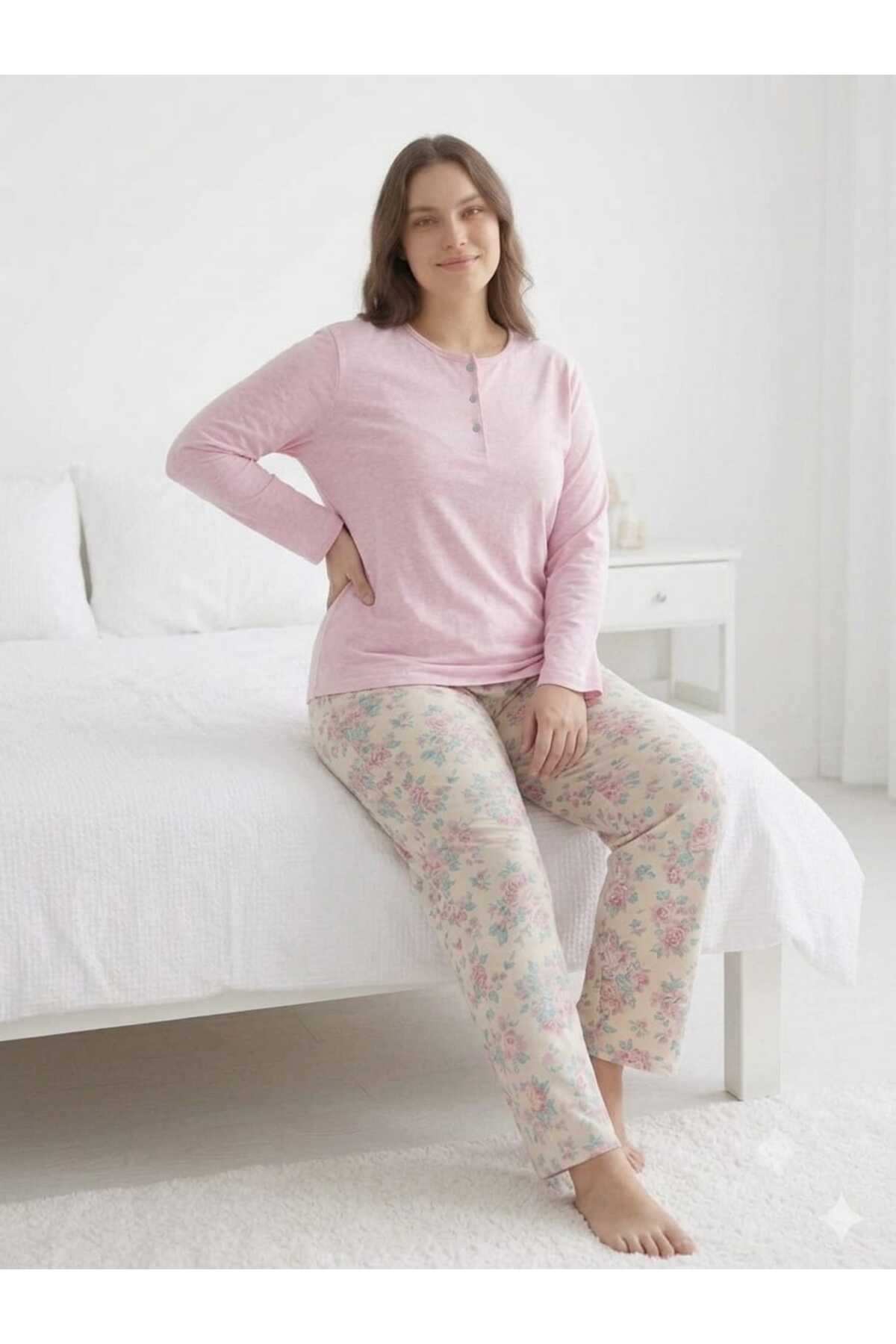GİYDİNGİYDİN Büyük Beden Pijama Takımı görsel 3