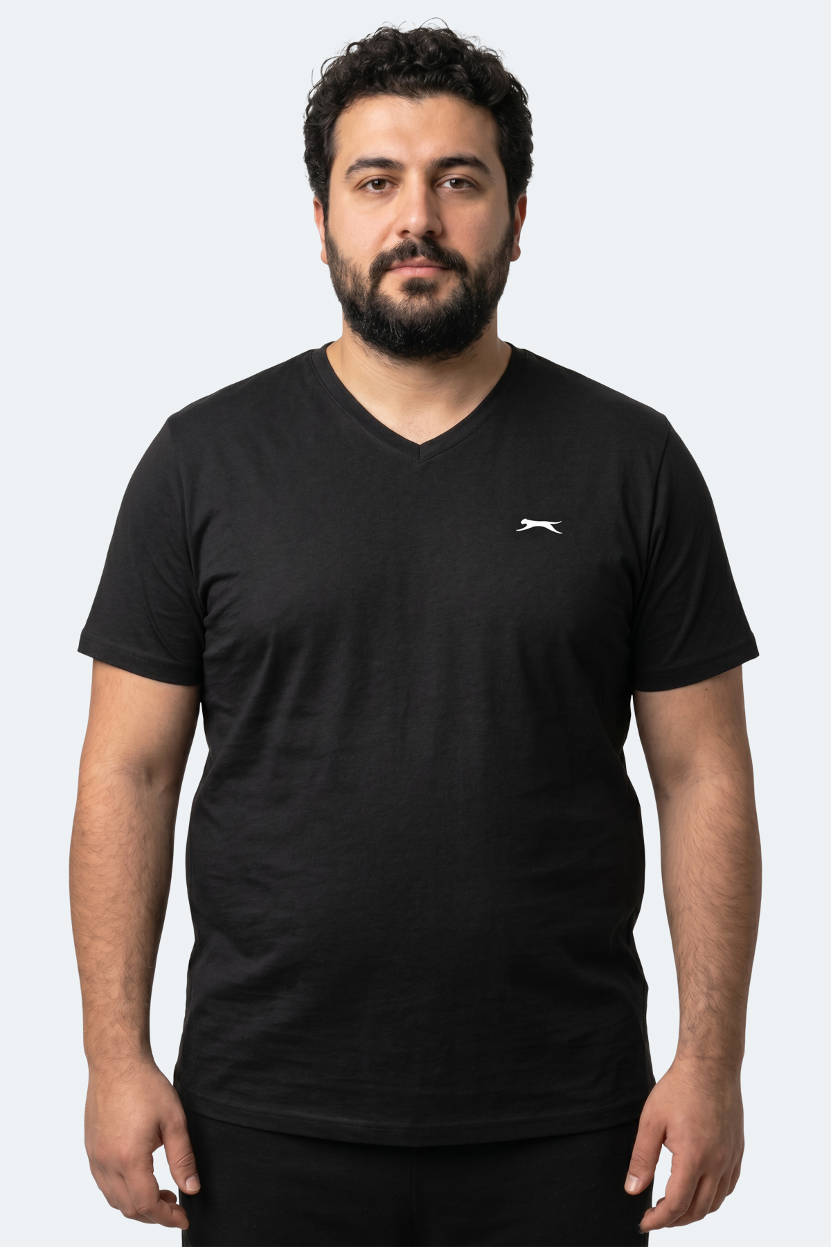 تی‌شرت مشکی سایز بزرگ مردانه ریوالدو مدل JMB اسلازنگر تی شرت بزرگ سایز Slazenger