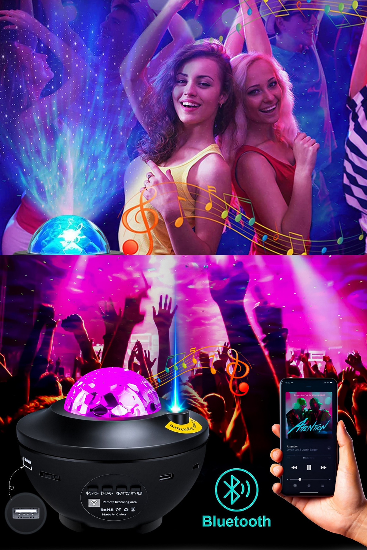 Trend Store Galaxy Projektör Bluetooth Kuzey Işıkları Gece Lambası