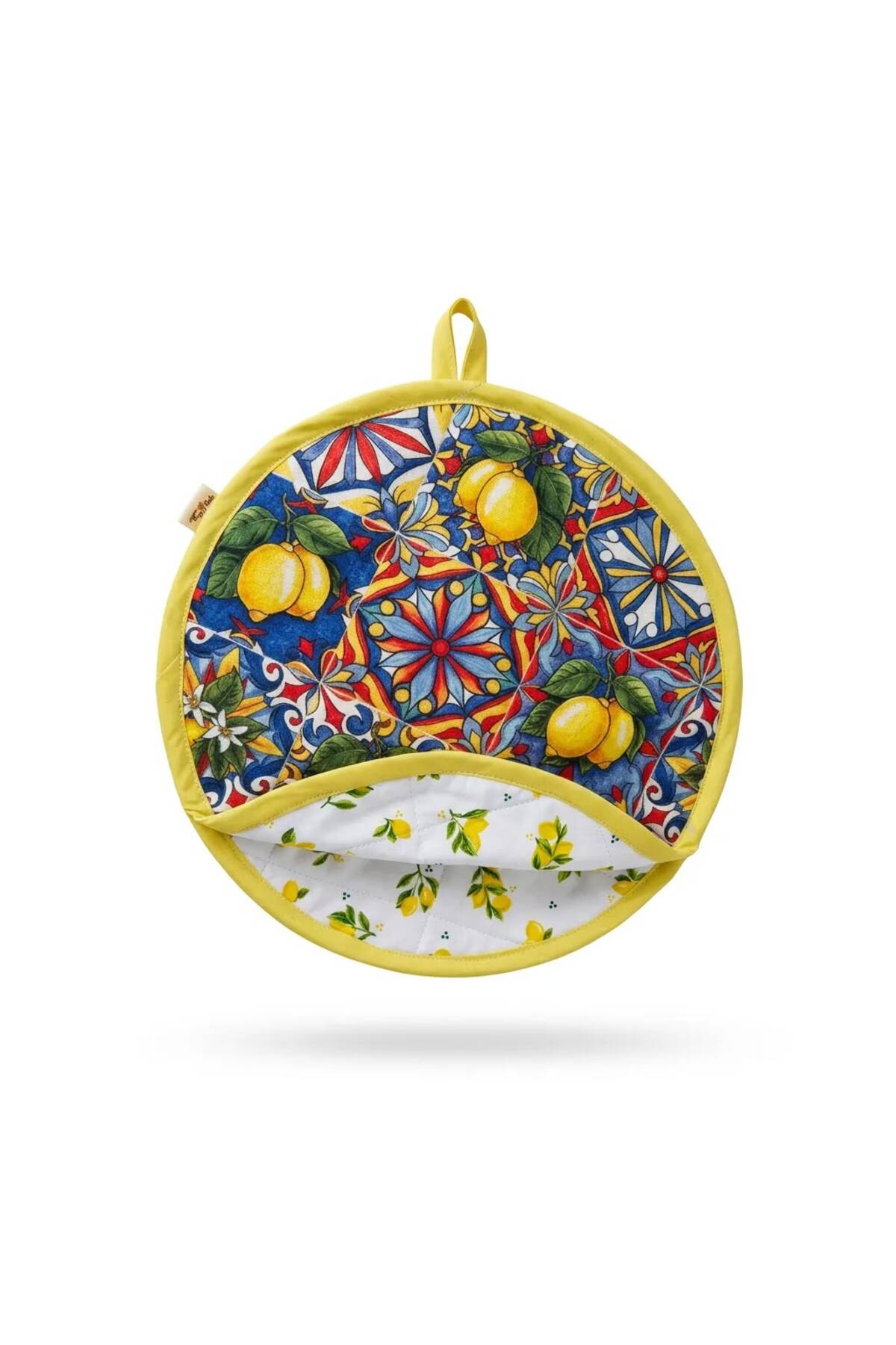 Limon Desenli Lavaş Ekmeklik Kılıfı 28 cm