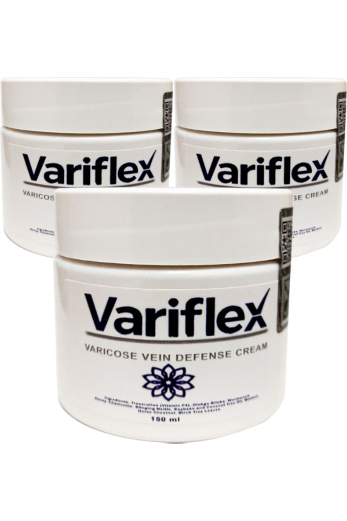 Variflex Xoneks40 3 Adet 150 ml Varicosel Cream Büyük Boy Bacaklara Krem — GU-EYF-20301-AGC01