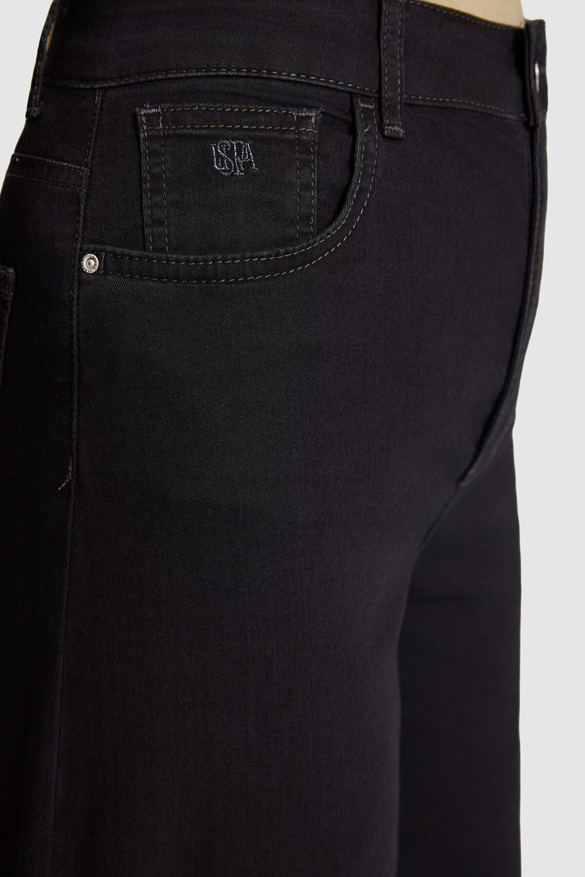 U.S. Polo Assn. Kadın Siyah Jean Pantolon 50325206-DN0027 görsel 6