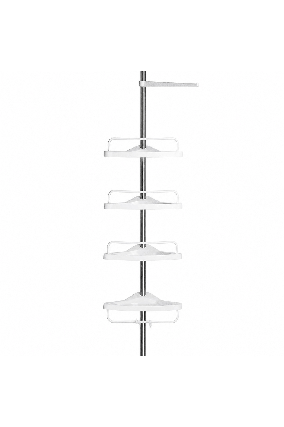 AT Performance ® Bathroom Shelf, Telescopic 185-310 cm, 4 Shelves, Shower Org...