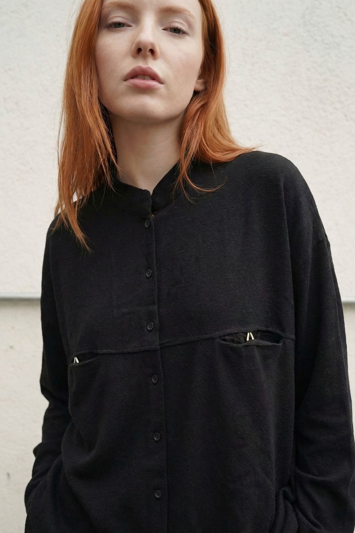 Hiccup MY FASHION Oversize Uzun Kollu Keten Karışımlı Gömlek görsel 4