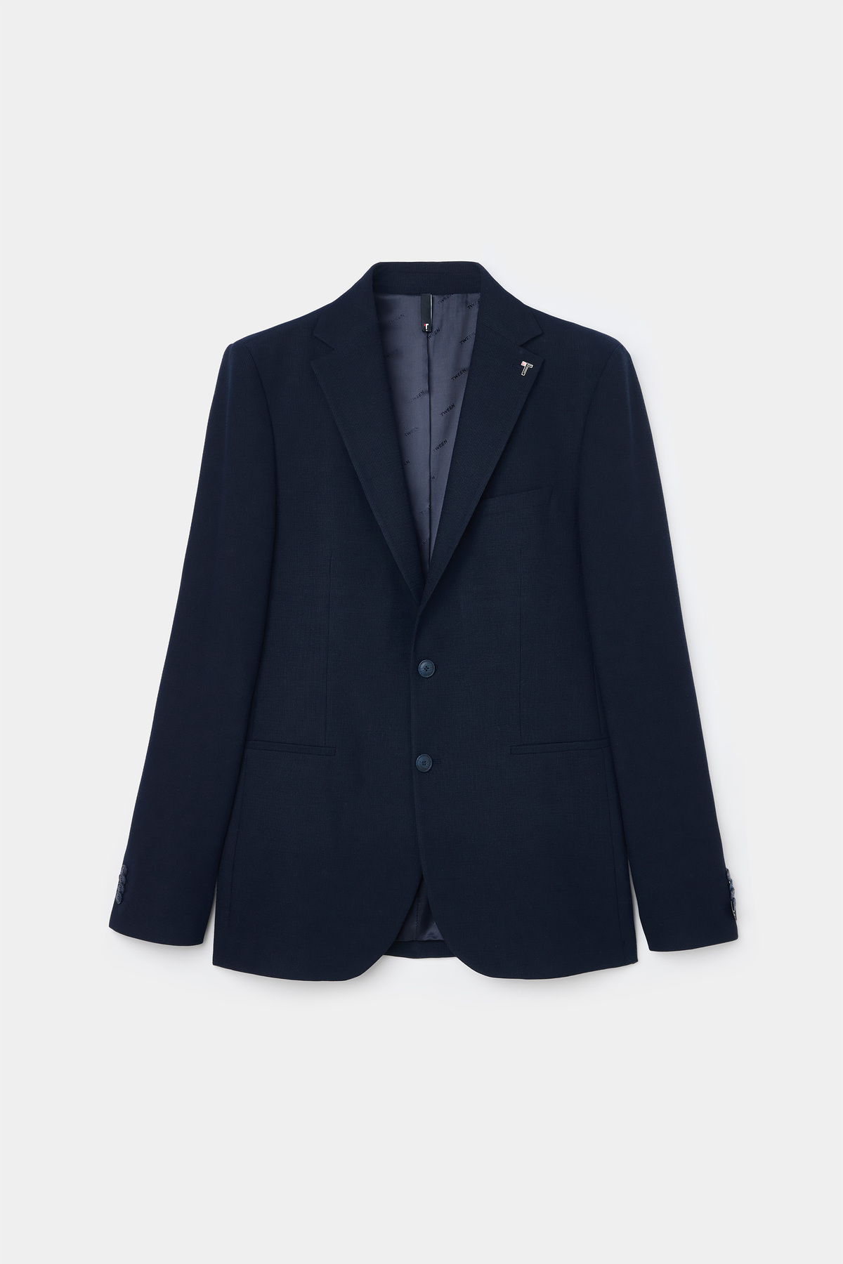 Slim Fit Navy Blue Suit Dobby — سرمه‌ای 6TF05KV02571M — تصویر 5 از 8