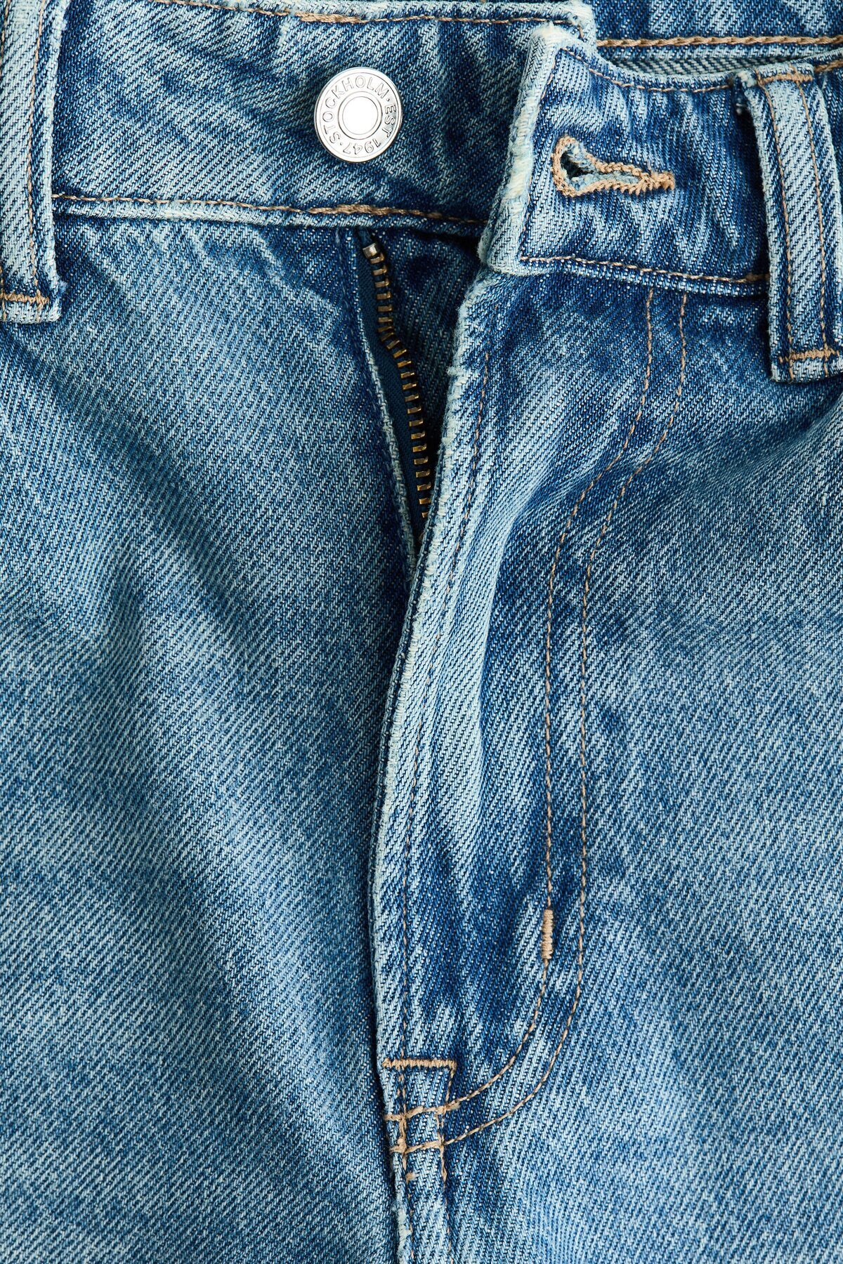 H&M Barrel Regular Waist Ankle Jeans görsel 6
