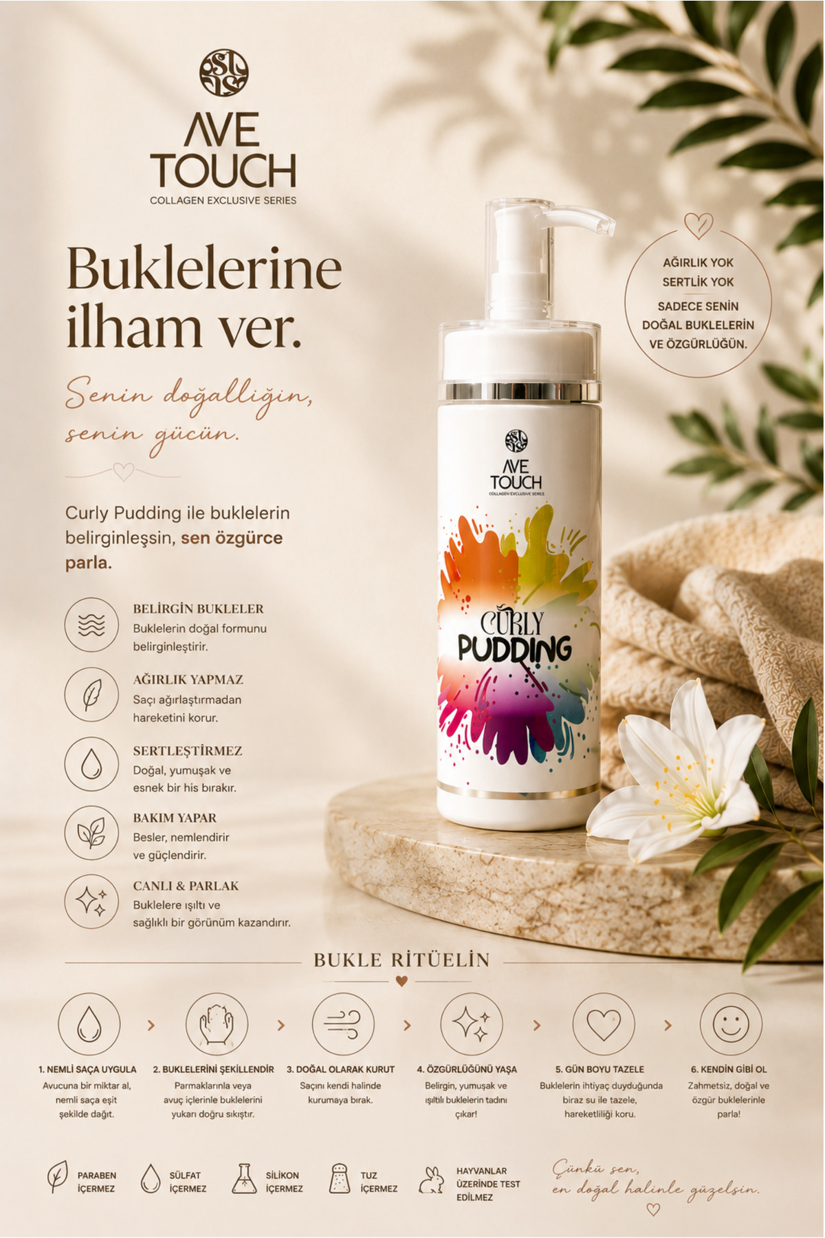 Curyl Pudding Bukle Belirginleştirici Saç Kremi 250 ml — 58 — تصویر 3 از 6