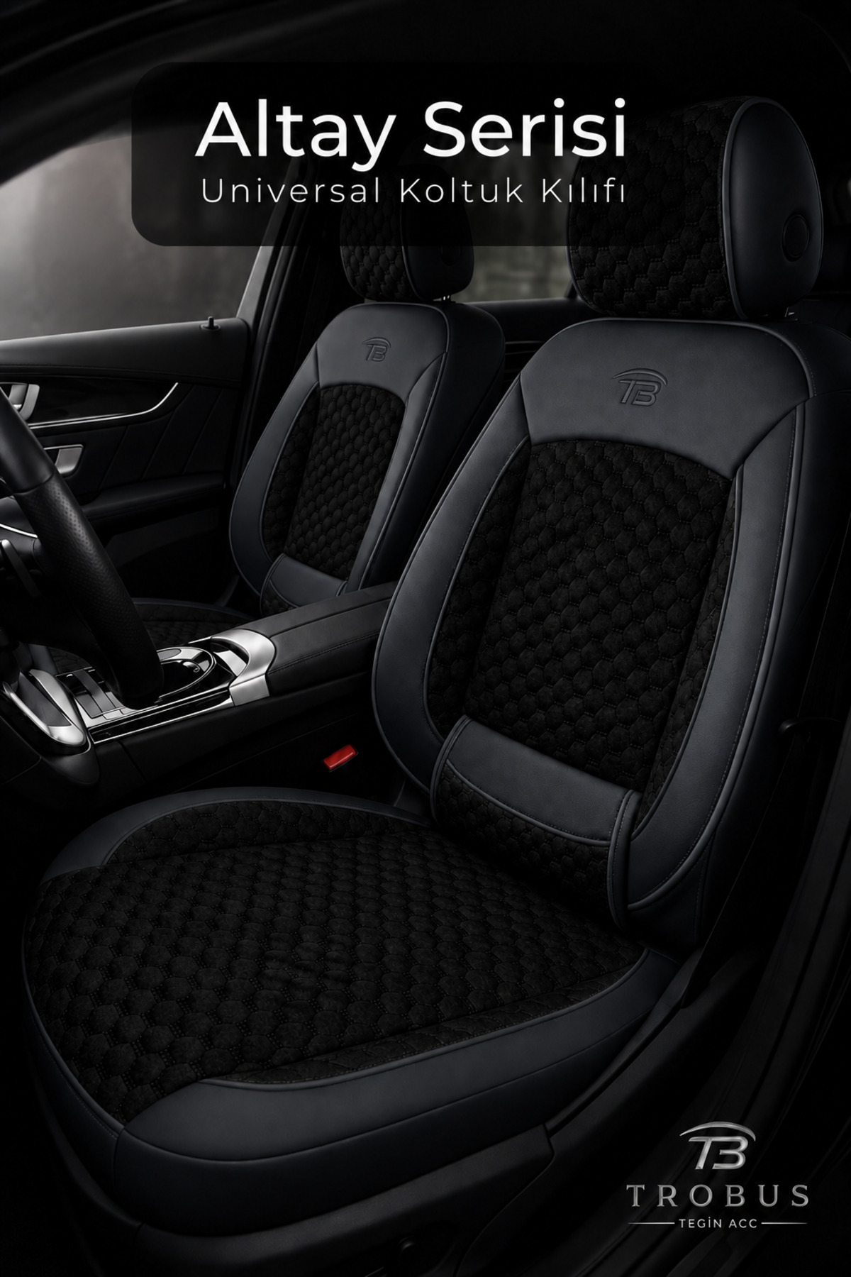 Citroën C4 Cactus 2014–2020 - Altay Serisi Bel Destekli Koltuk Kılıfı (Ön+Arka) - Bej