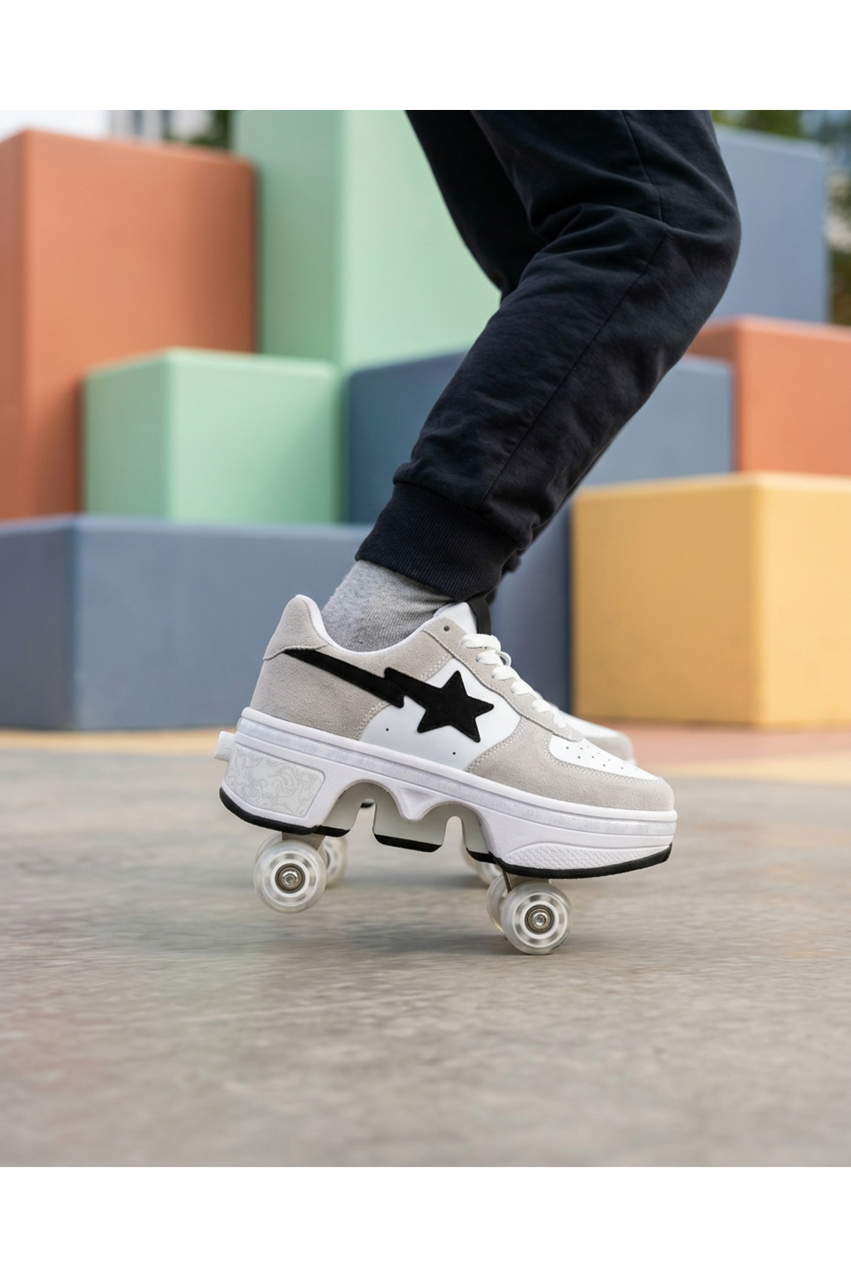 Kids' Automatic Roller Skating Shoes with One Touch
