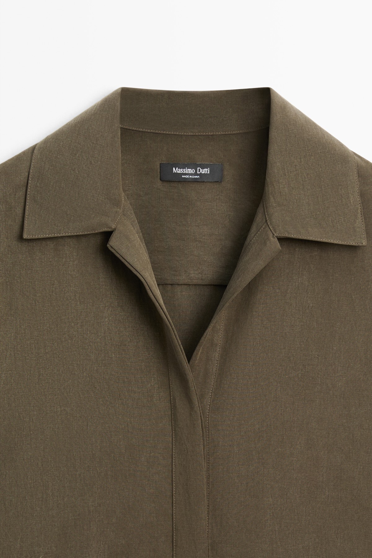 Massimo Dutti Cepli kısa gömlek elbise görsel 7