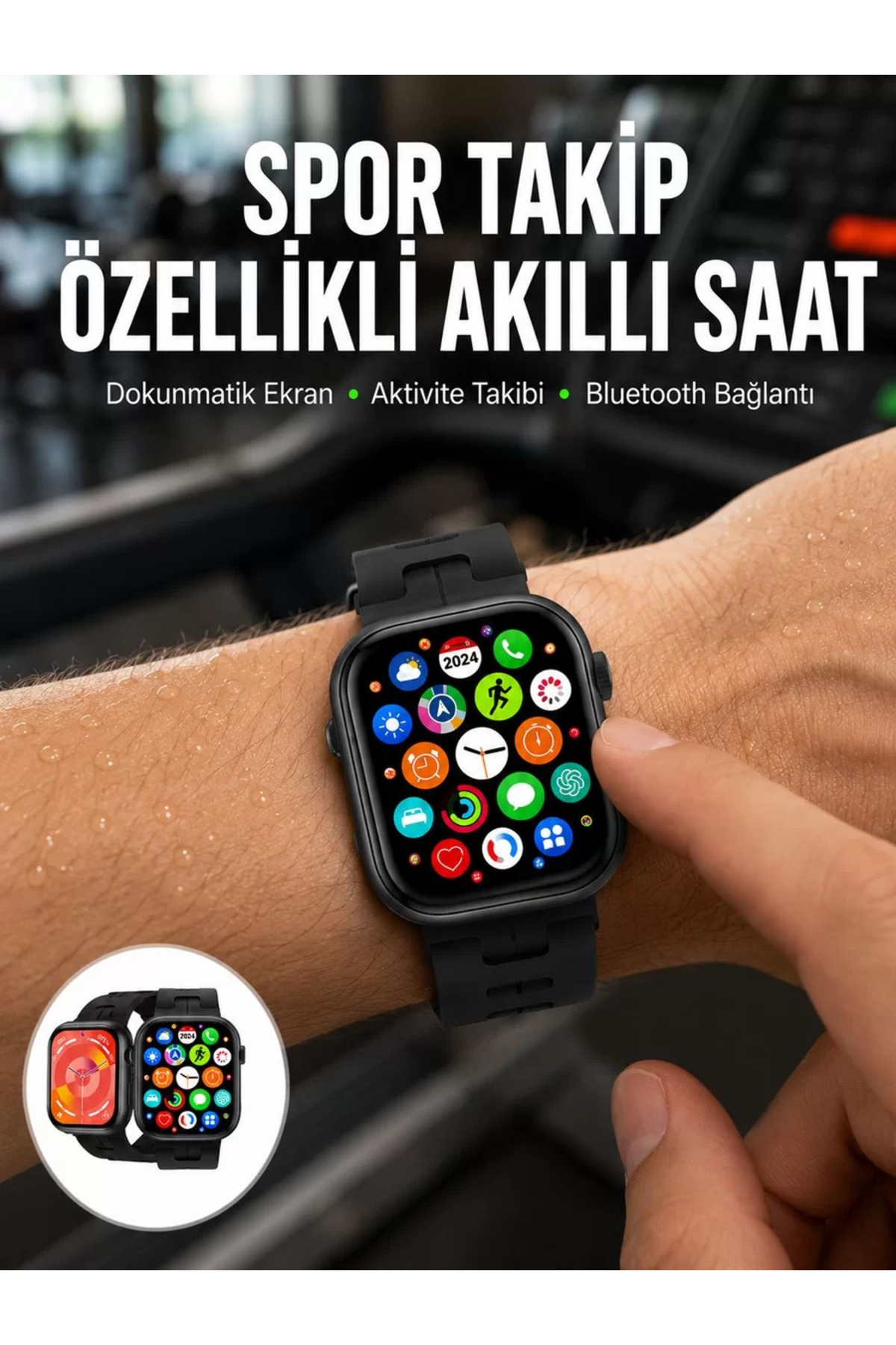 Akıllı Saat Çağrı Cevaplama Müzik Dinleme Plastik Kordon Mesaj Bildirimleri Yeni Seri
