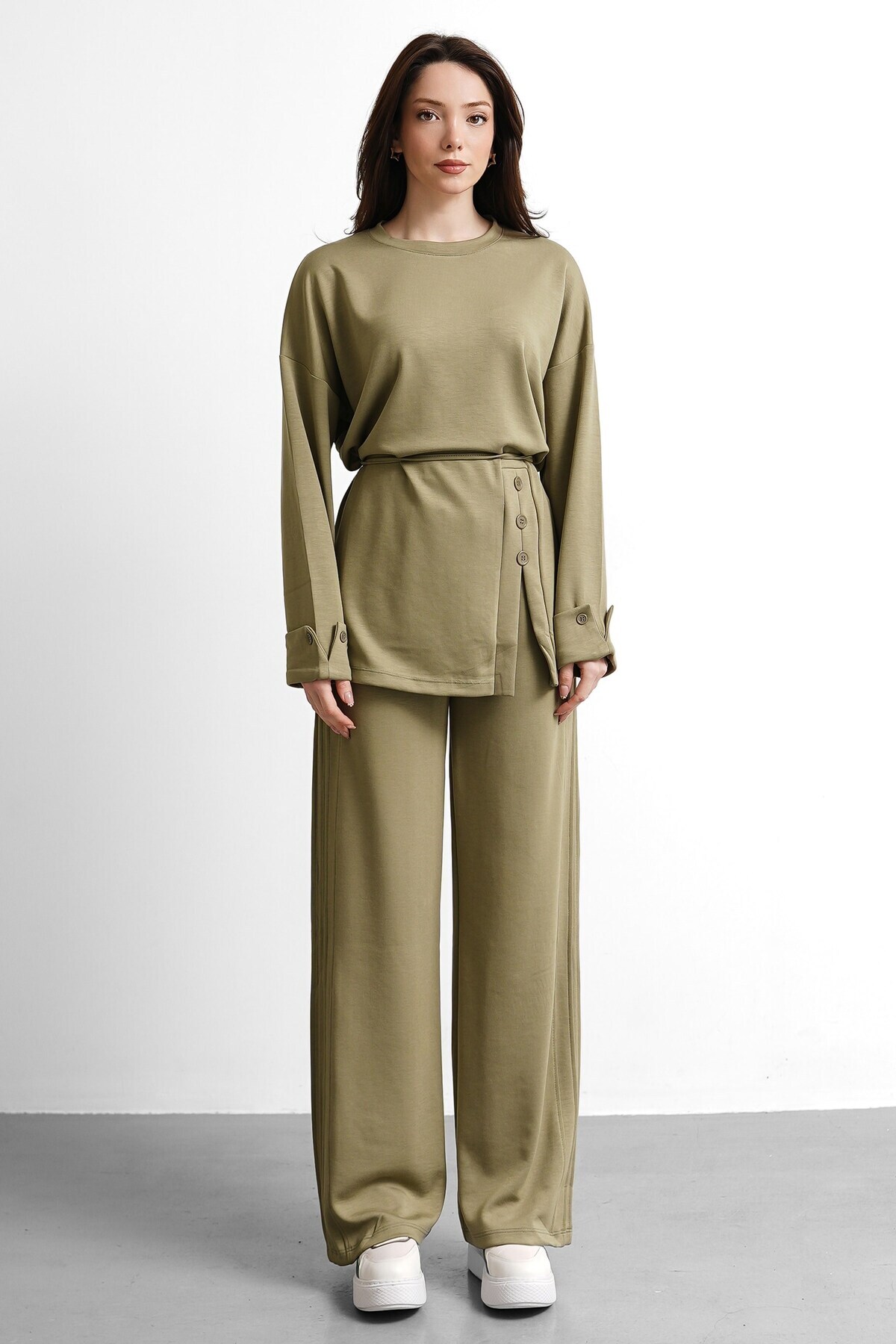 salisburys Molly Nelly Women's Loose Skirt Buttoned Suit