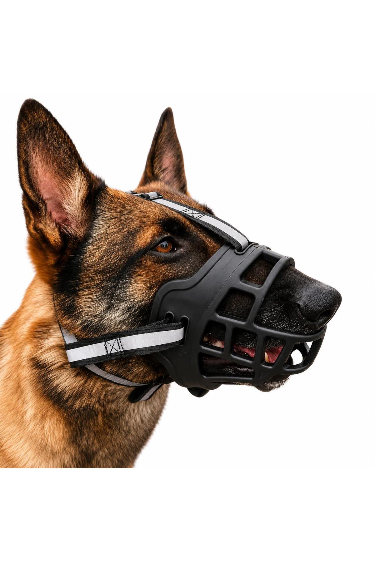 valkyrie Köpek Ağızlığı Size 4 25-35 Kg Büyük Irk Ayarlanabilir Nefes Alabilir Plastik Güvenlik Ağızlığı